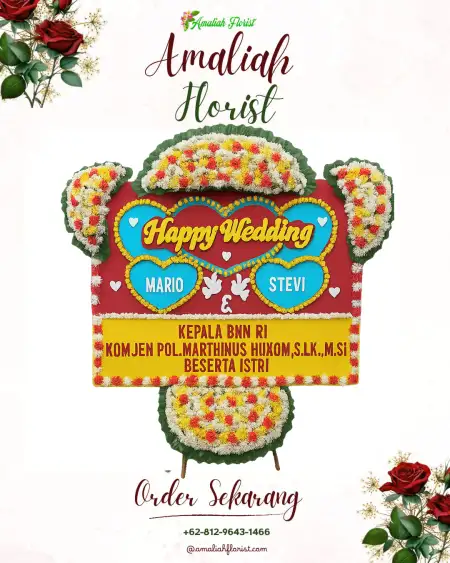 Papan Bunga Pernikahan Kalisumur